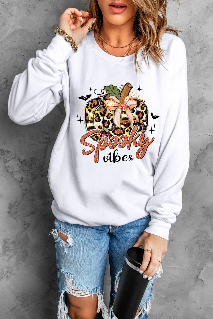 Graphic Round Neck Long Sleeve Sweatshirt | Trendsi