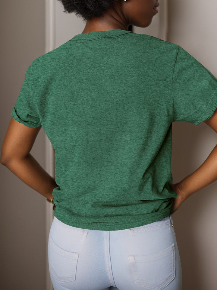 Full Size Letter Graphic Round Neck Short Sleeve T-Shirt | Trendsi
