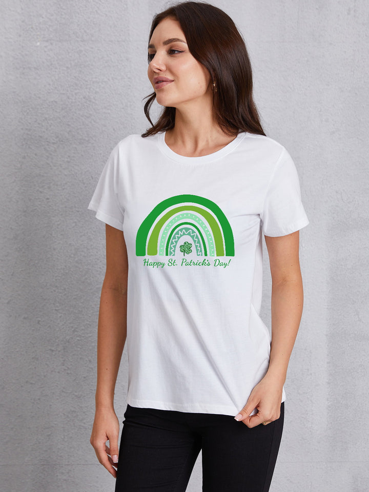 HAPPY ST. PATRICK'S DAY Round Neck T-Shirt | Trendsi