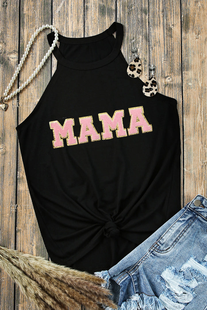 MAMA Round Neck Tank | Trendsi