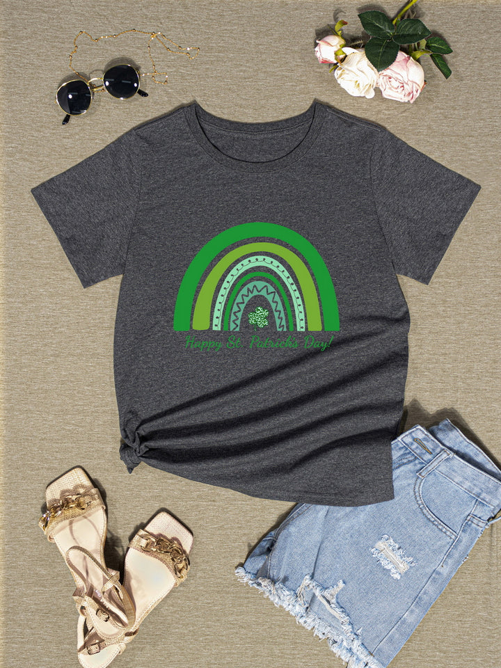 HAPPY ST. PATRICK'S DAY Round Neck T-Shirt | Trendsi