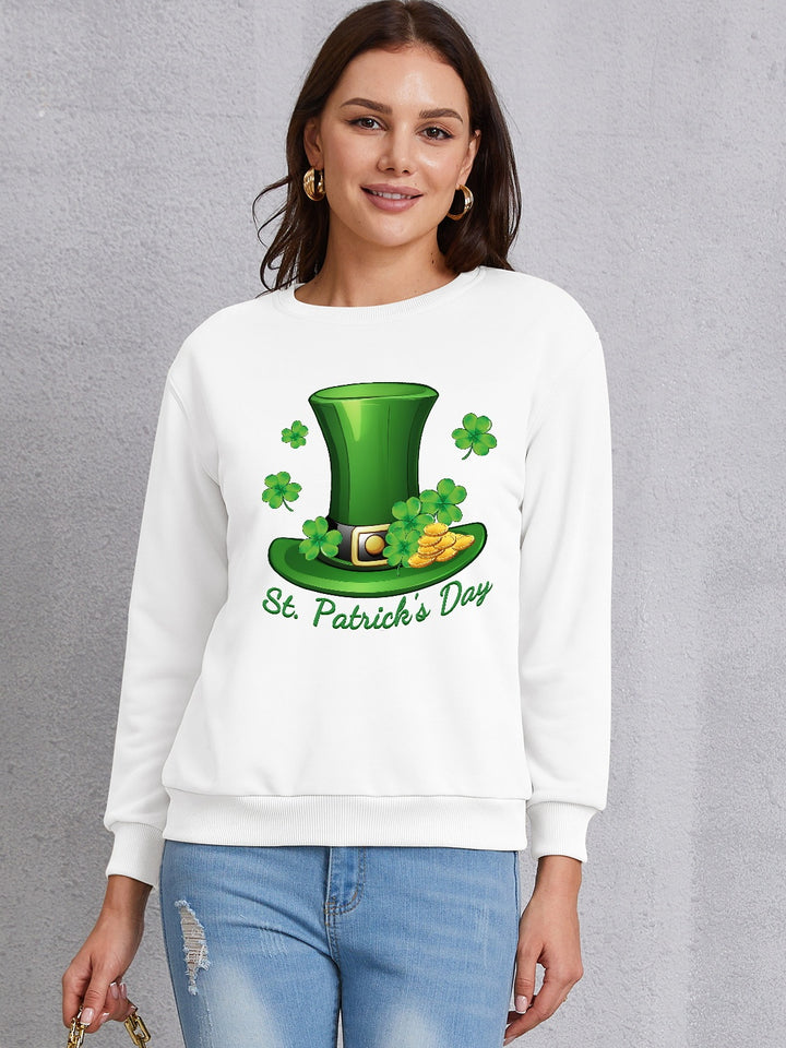 ST. PATRICK'S DAY Round Neck Dropped Shoulder Sweatshirt | Trendsi