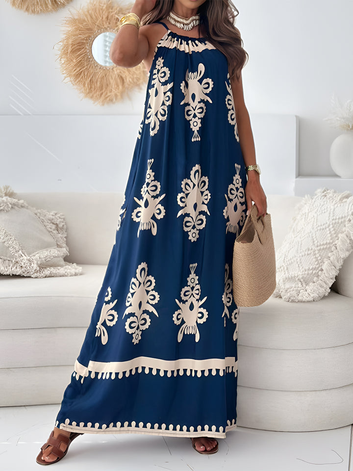 Printed Spaghetti Strap Sleeveless Maxi Dress | Trendsi
