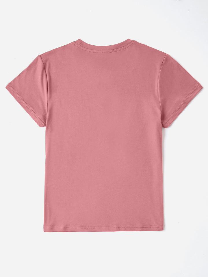 MAMA Round Neck Short Sleeve T-Shirt | Trendsi