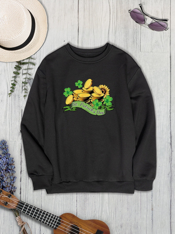 ST. PATRICK'S DAY Graphic Round Neck Sweatshirt | Trendsi