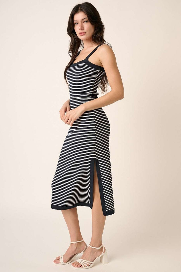 Mittoshop Contrast Striped Midi Cami Dress | Trendsi