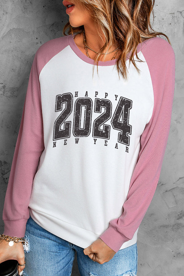 Letter Graphic Long Sleeve Round Neck T-Shirt | Trendsi