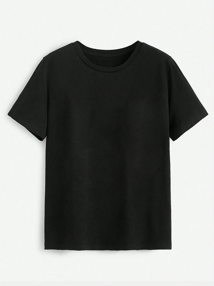 Rose Round Neck Short Sleeve T-Shirt | Trendsi