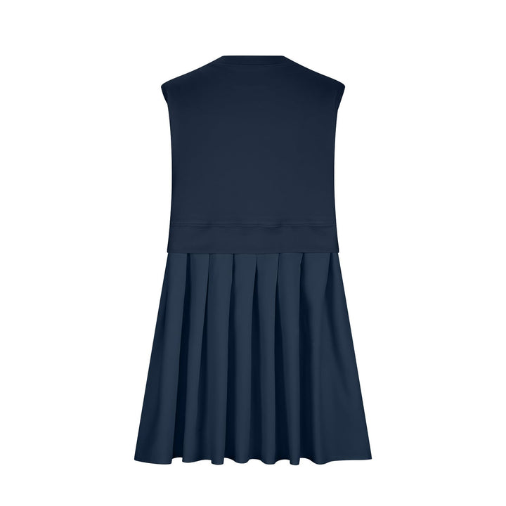 Pleated Round Neck Sleeveless Mini Dress | Trendsi