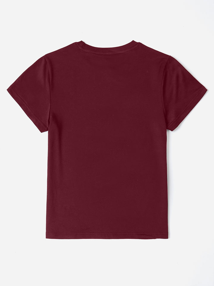 Letter Graphic Round Neck Short Sleeve T-Shirt | Trendsi