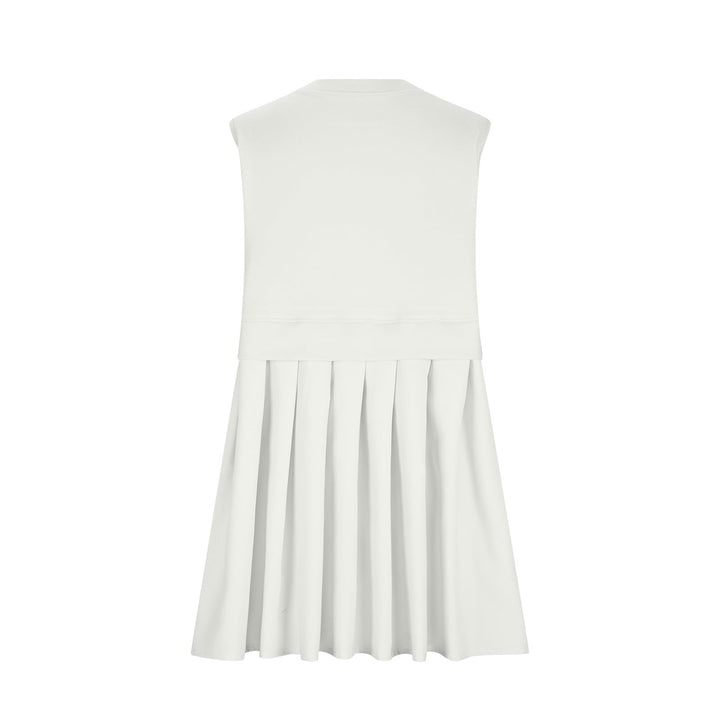 Pleated Round Neck Sleeveless Mini Dress | Trendsi