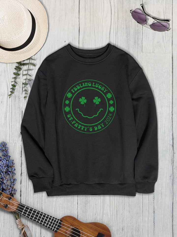 FEELING LUCKY ST. PATRICK'S DAY 2024 Round Neck Sweatshirt | Trendsi