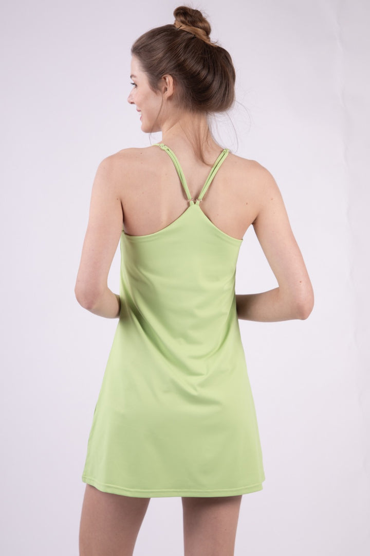 VERY J Sleeveless Active Tennis Dress with Unitard Liner | Trendsi