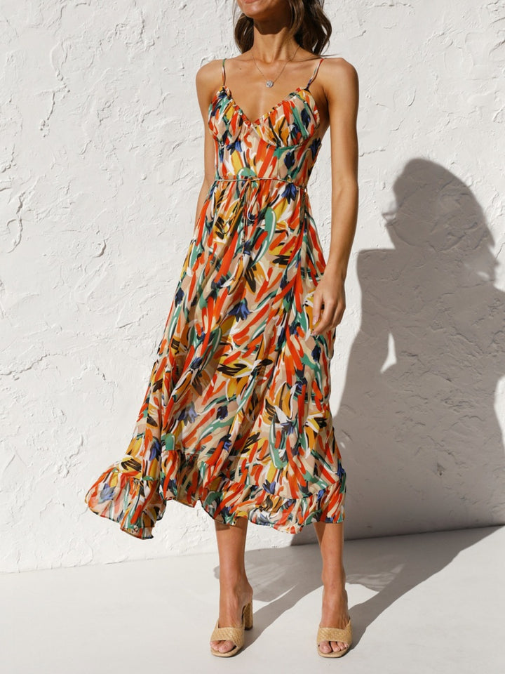 Printed Sleeveless Midi Cami dress | Trendsi