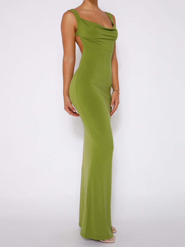 Backless Wide Strap Maxi Dress | Trendsi