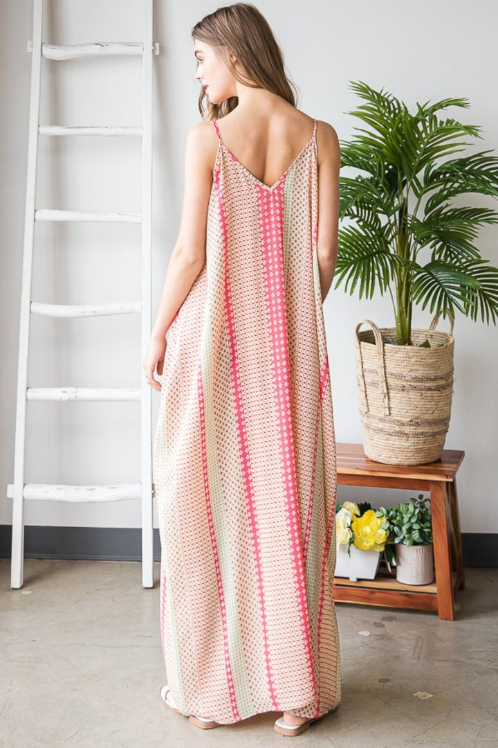 Heimish Printed Maxi Cami Dress with Pockets | Trendsi