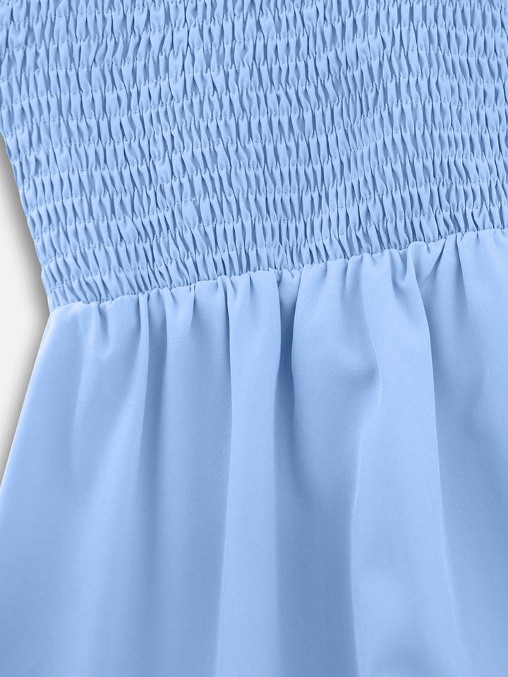 Smocked Flounce Sleeve Mini Dress | Trendsi