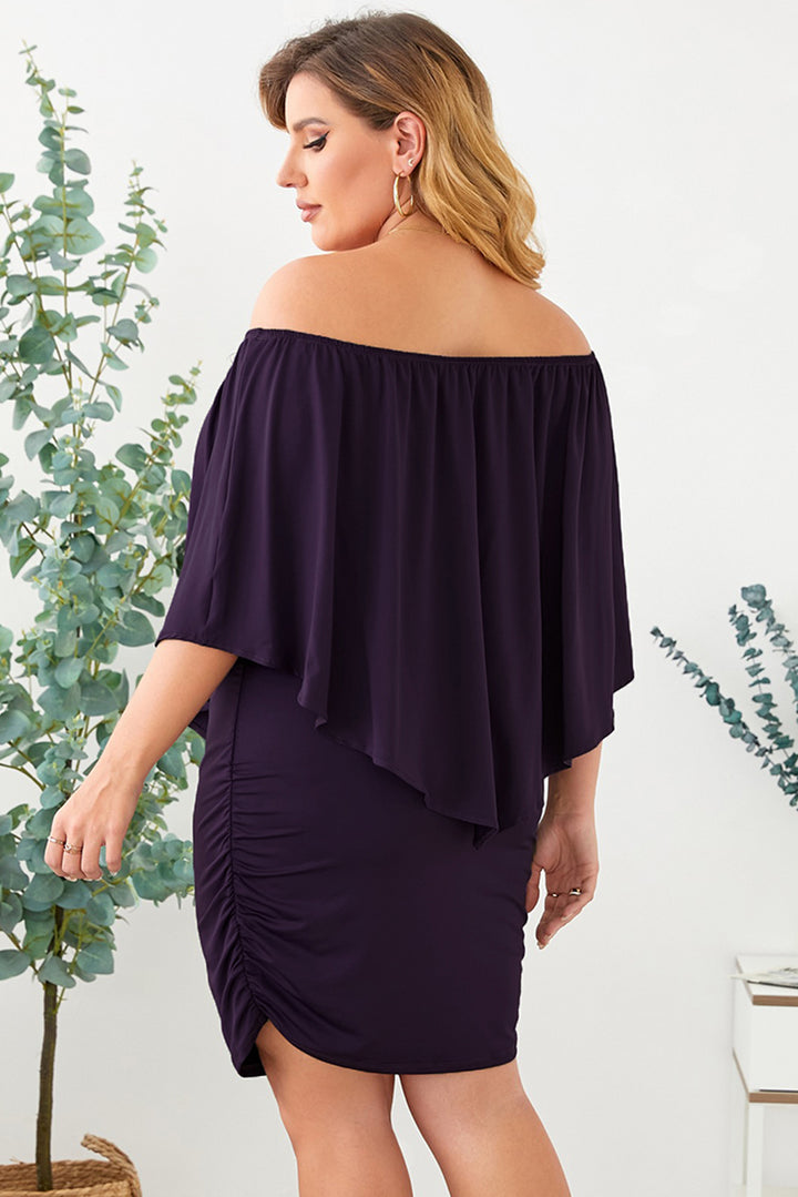 Full Size Off-Shoulder Half Sleeve Dress | Trendsi