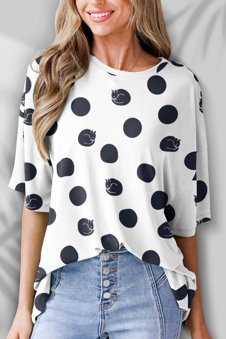 Round Neck Half Sleeve T-Shirt | Trendsi