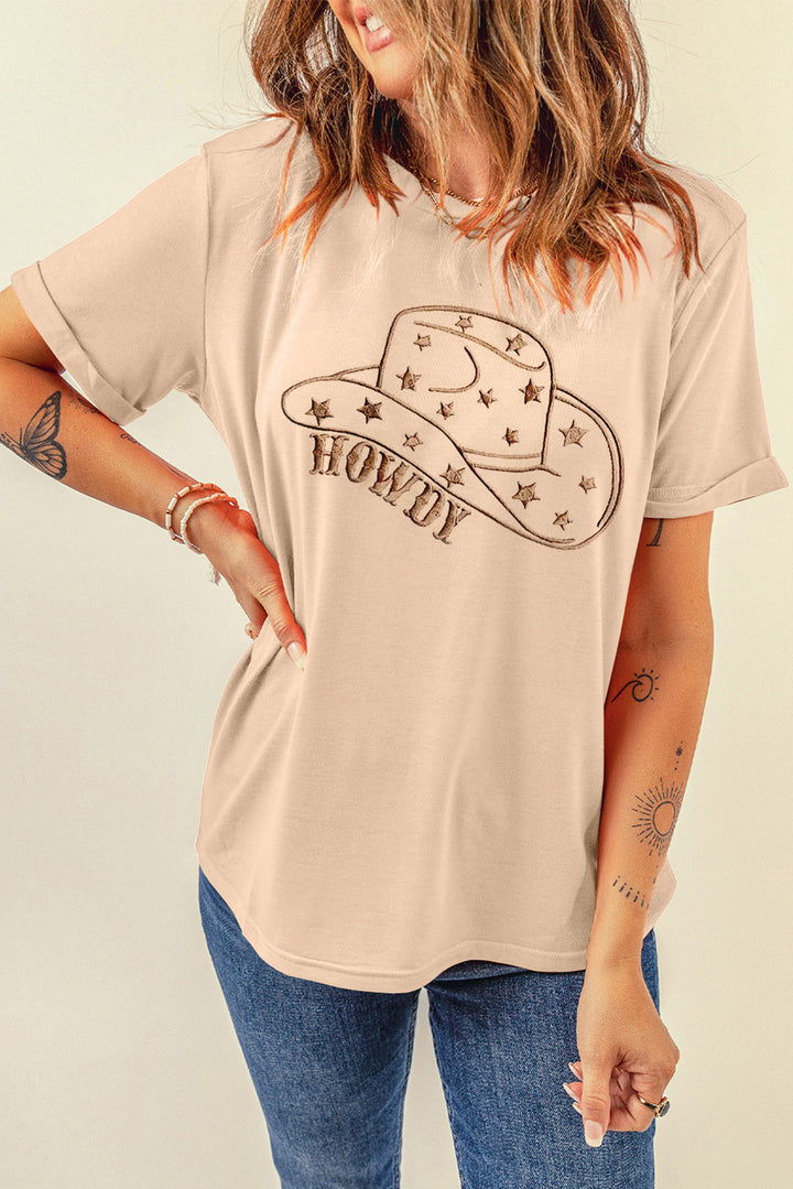 Hat Graphic Round Neck Short Sleeve T-Shirt | Trendsi