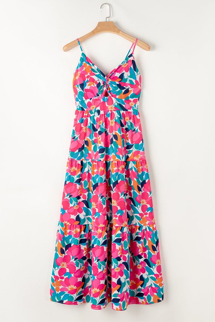 Printed V-Neck Maxi Cami Dress | Trendsi