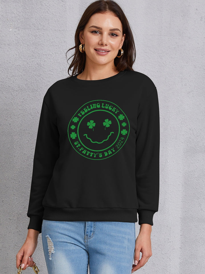 FEELING LUCKY ST. PATRICK'S DAY 2024 Round Neck Sweatshirt | Trendsi