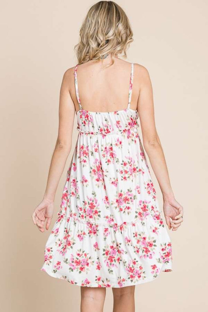 Culture Code Full Size Floral Frill Cami Dress | Trendsi