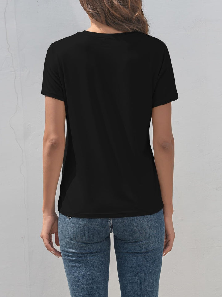 Motorcycle Graphic Round Neck T-Shirt | Trendsi