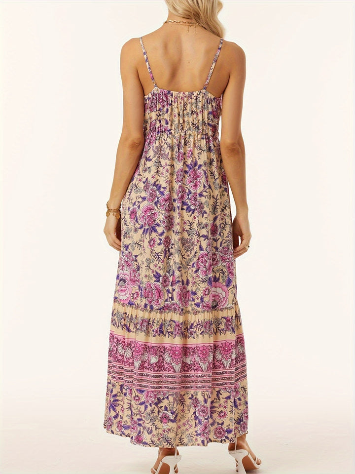 Printed Scoop Neck Midi Cami Dress | Trendsi