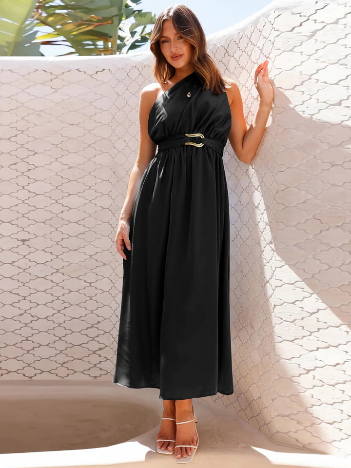 Single Shoulder Midi Dress | Trendsi