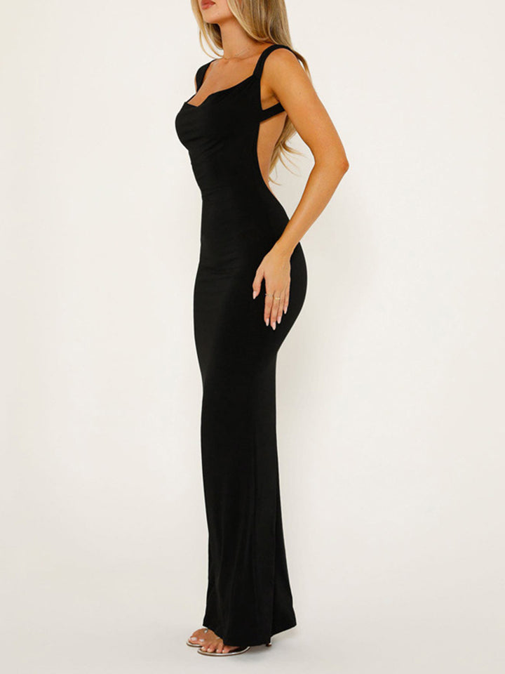 Backless Wide Strap Maxi Dress | Trendsi