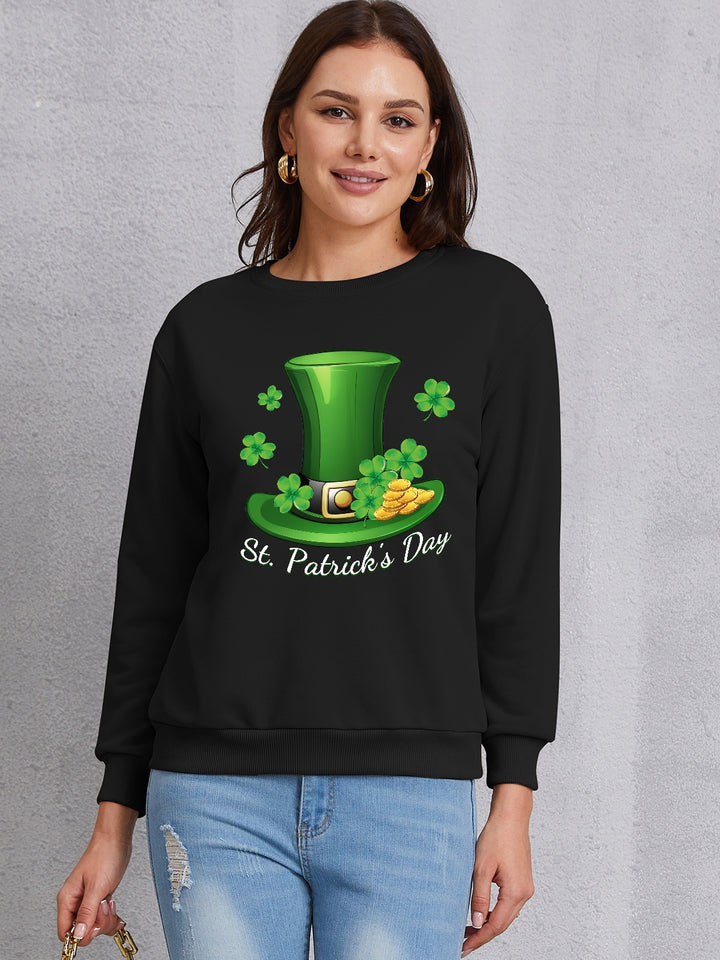 ST. PATRICK'S DAY Round Neck Dropped Shoulder Sweatshirt | Trendsi