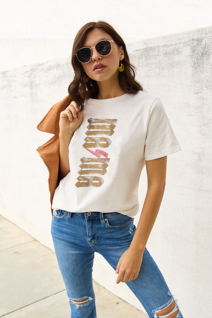 Simply Love Full Size MAMA Short Sleeve T-Shirt | Trendsi