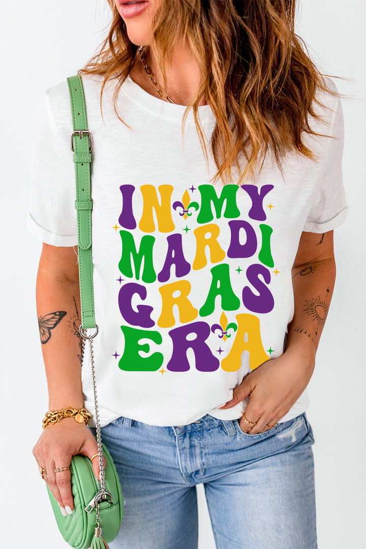 IN MY MARDI GRAS ERA Round Neck T-Shirt | Trendsi