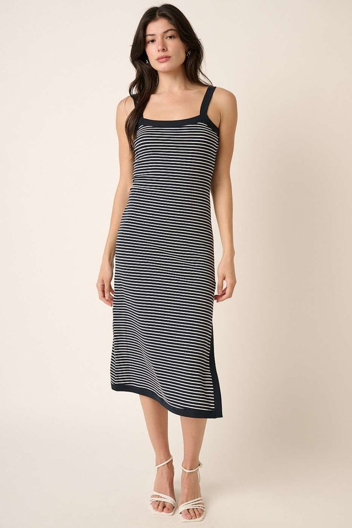 Mittoshop Contrast Striped Midi Cami Dress | Trendsi