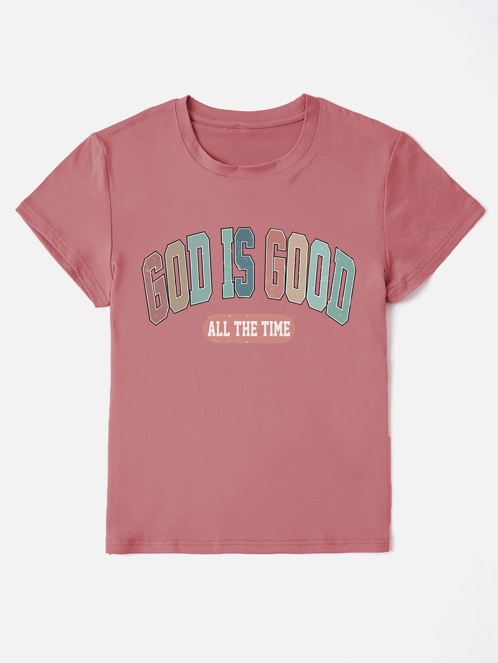 GOD IS GOOD ALL THE TIME Round Neck T-Shirt | Trendsi