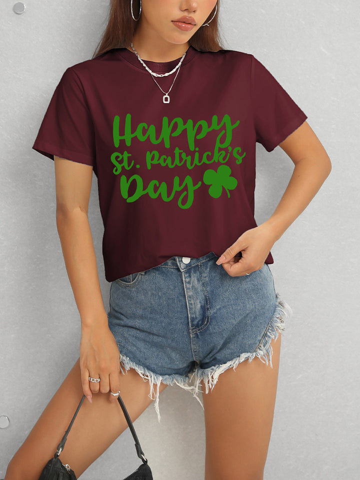 HAPPY ST. PATRICK'S DAY Short Sleeve T-Shirt | Trendsi