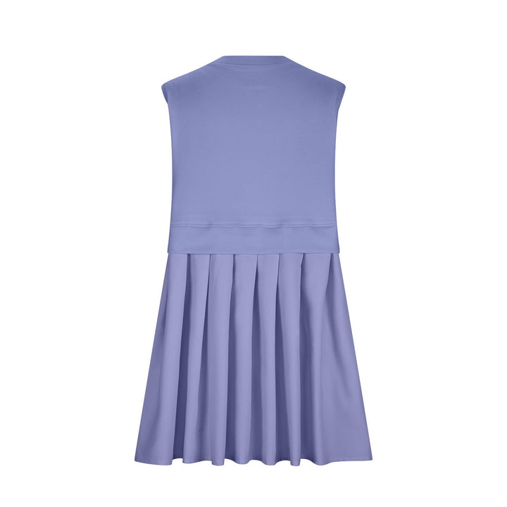 Pleated Round Neck Sleeveless Mini Dress | Trendsi