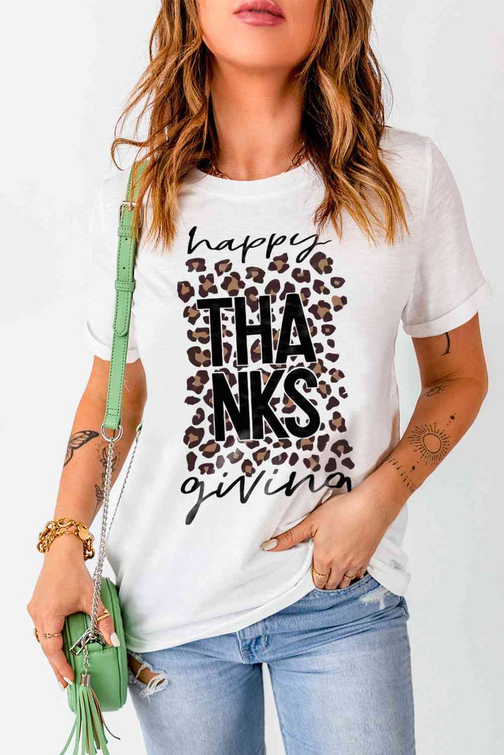 HAPPY THANKSGIVING Graphic T-Shirt | 1mrk.com