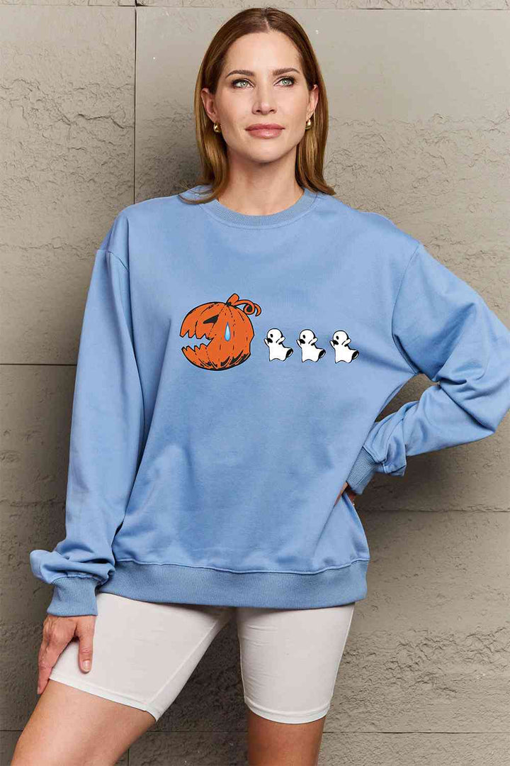 Simply Love Full Size Graphic Dropped Shoulder Sweatshirt |1mrk.com