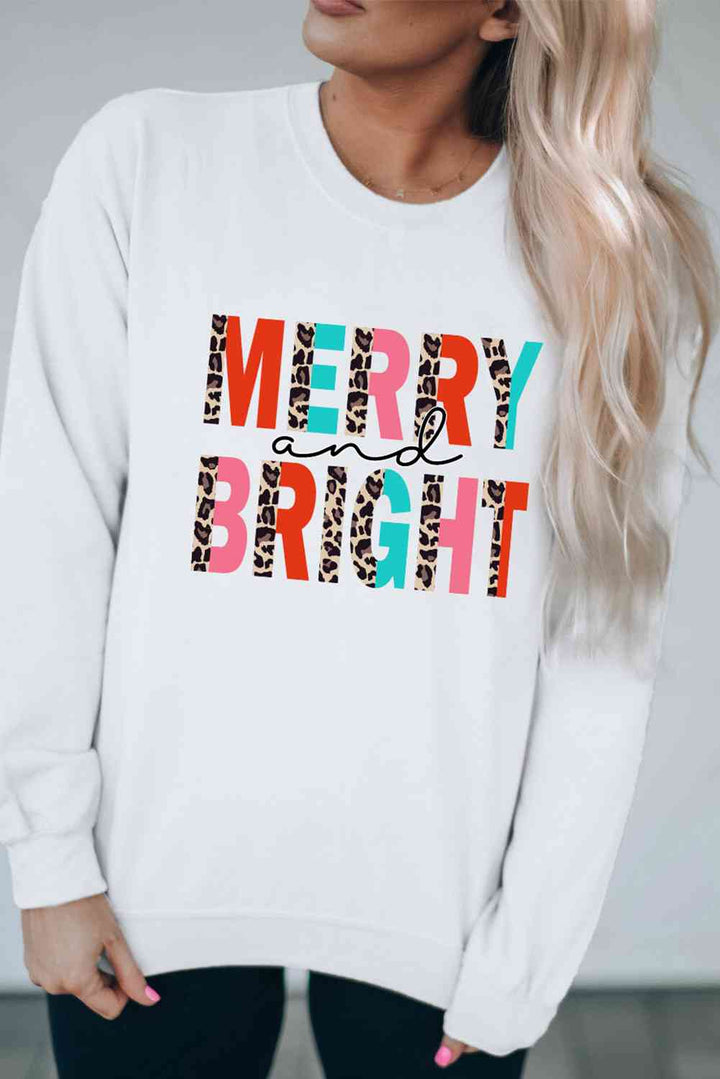 MERRY AND BRIGHT Graphic Sweatshirt |1mrk.com