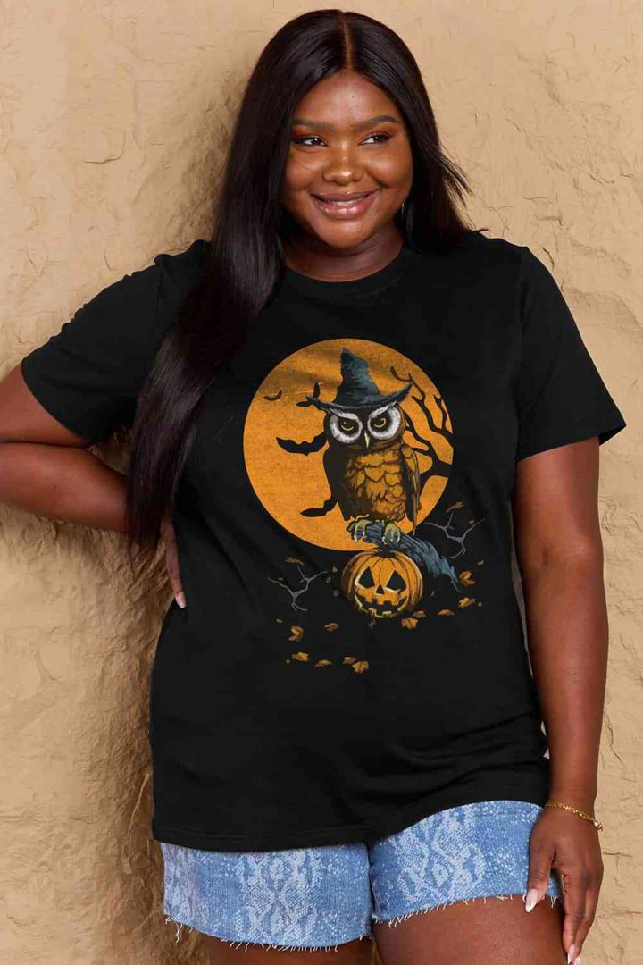 Simply Love Full Size Holloween Theme Graphic Cotton T-Shirt | 1mrk.com