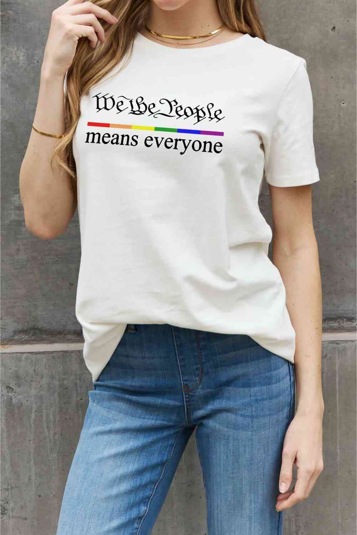 Simply Love Full Size MEANS EVERYONE Graphic Cotton Tee | 1mrk.com