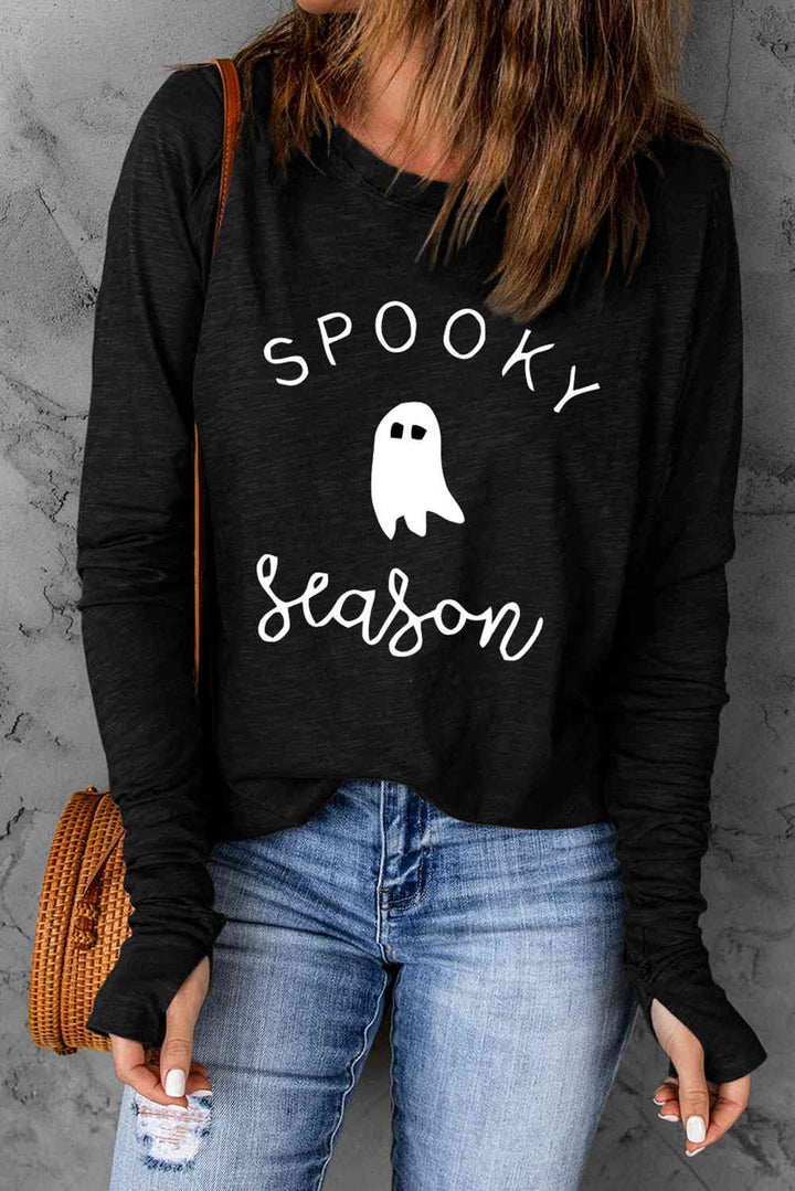 SPOOKY SEASON Graphic Long Sleeve T-Shirt | 1mrk.com