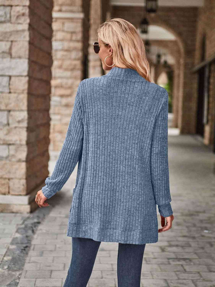 Open Front Cardigan with Pockets |1mrk.com