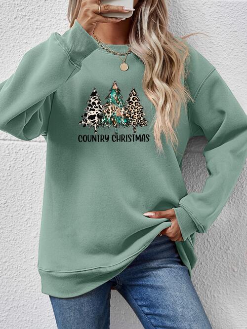 Graphic Round Neck Dropped Shoulder Sweatshirt |1mrk.com