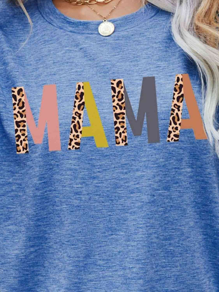 MAMA Leopard Graphic Short Sleeve Tee | 1mrk.com