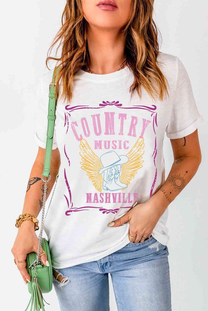 COUNTRY MUSIC NASHVILLE Graphic Tee | 1mrk.com