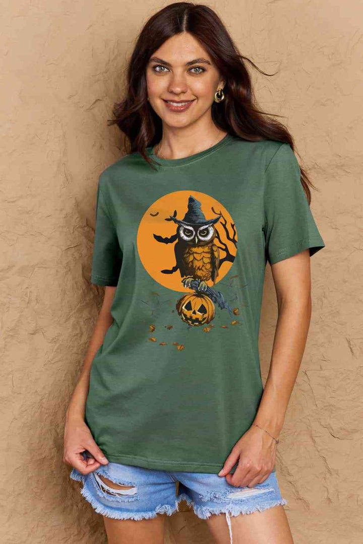 Simply Love Full Size Holloween Theme Graphic Cotton T-Shirt | 1mrk.com