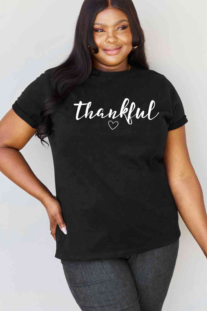 Simply Love Full Size THANKFUL Graphic T-Shirt | 1mrk.com